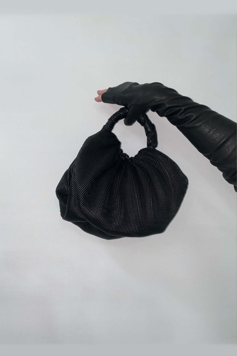 Pleated Leather Bag