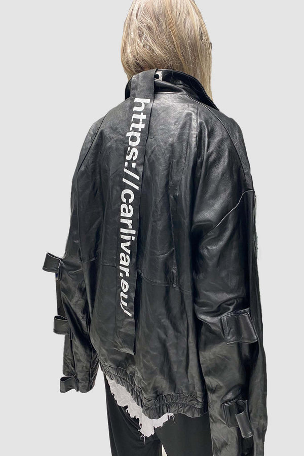 Leather Windbreaker