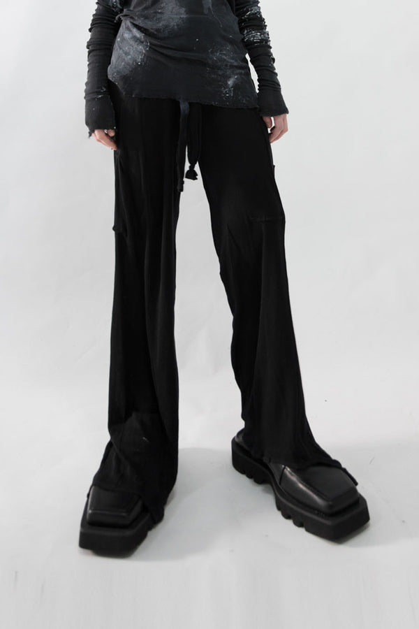 Flared Silk Pants