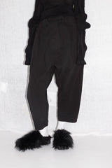 Cropped Pleat Trousers