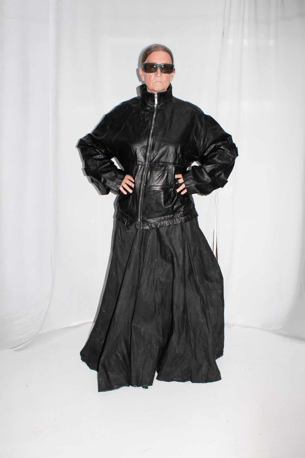 Leather Windbreaker