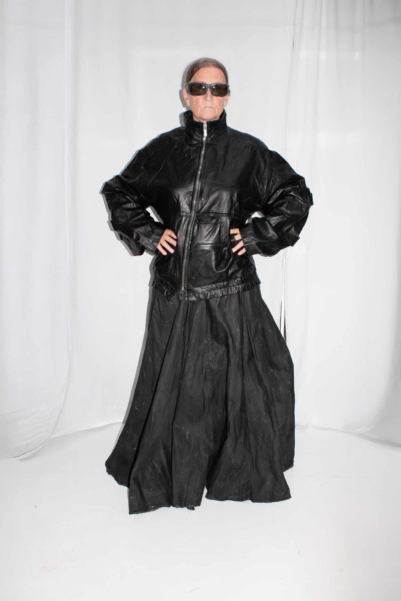 Leather Windbreaker