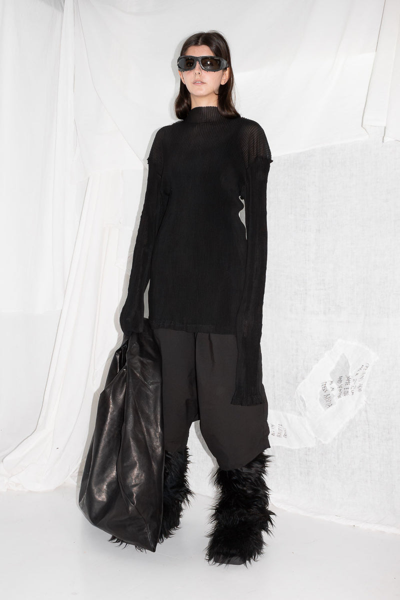 Pleated Long Sleeve Top