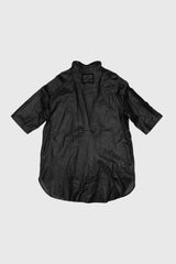 Short Sleeve Leather Shirt