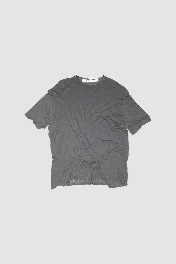 Grey Silk Blend T-shirt