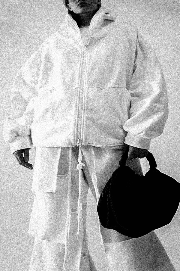 Oversized Folded Zipper Hoodie - NELLY JOHANSSON