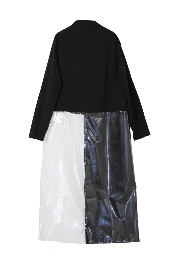 NELLY JOHANSSON PLASTIC FUSED COAT WHITE - NELLY JOHANSSON