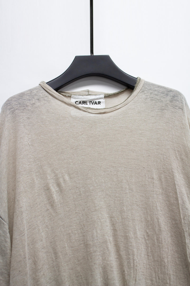 LINEN CREW NECK T-SHIRT - NELLY JOHANSSON