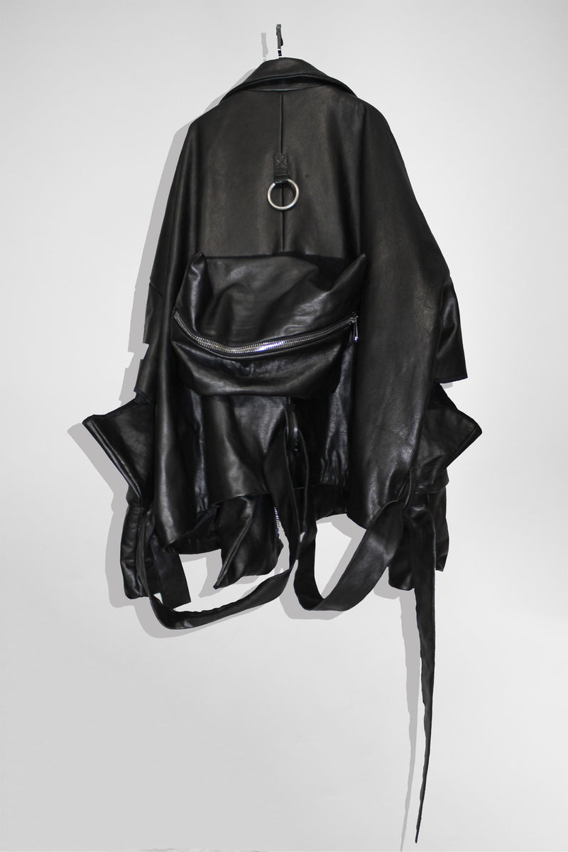 OVER SIZE LEATHER BIKER - NELLY JOHANSSON