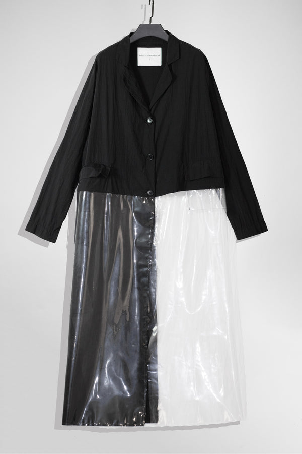 PLASTIC FUSED COAT WHITE - NELLY JOHANSSON