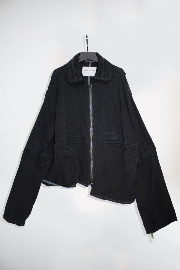 Asymmetrical Hemp Denim Jacket - NELLY JOHANSSON