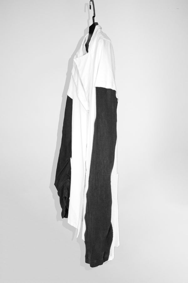 NELLY JOHANSSON WHITE BLAZER WITH BLACK SLEEVES - NELLY JOHANSSON