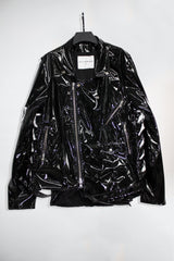 Oversized Vinyl Biker Jacket - NELLY JOHANSSON