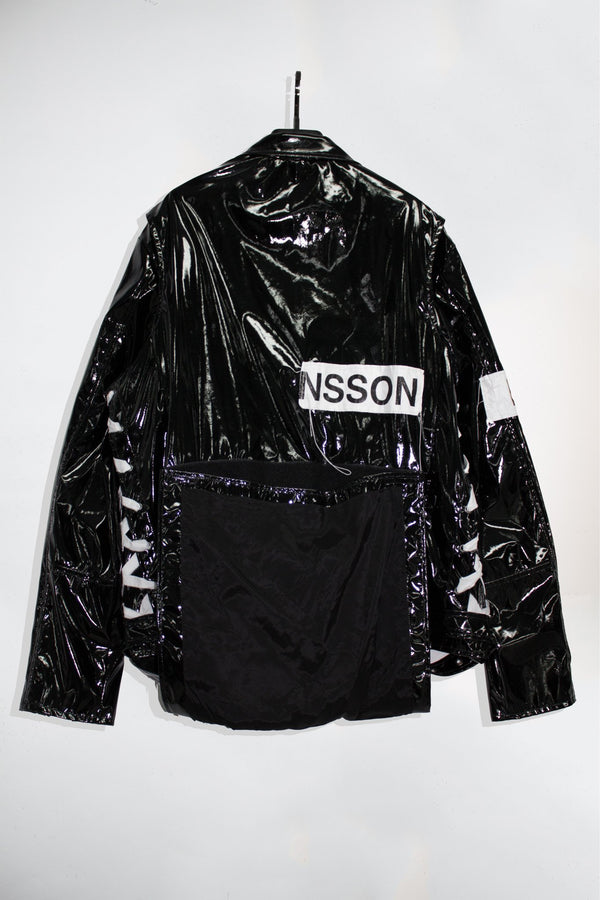 Oversized Vinyl Biker Jacket - NELLY JOHANSSON