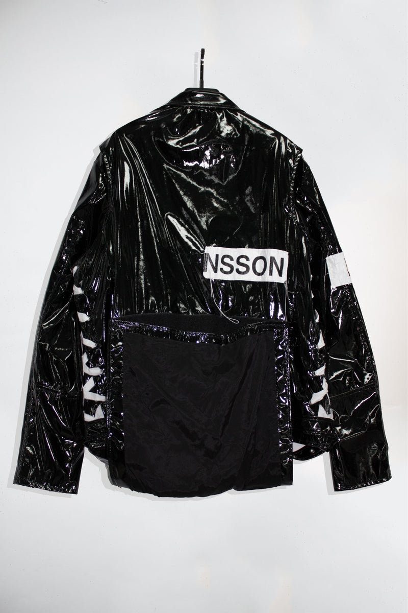 Oversized Vinyl Biker Jacket - NELLY JOHANSSON