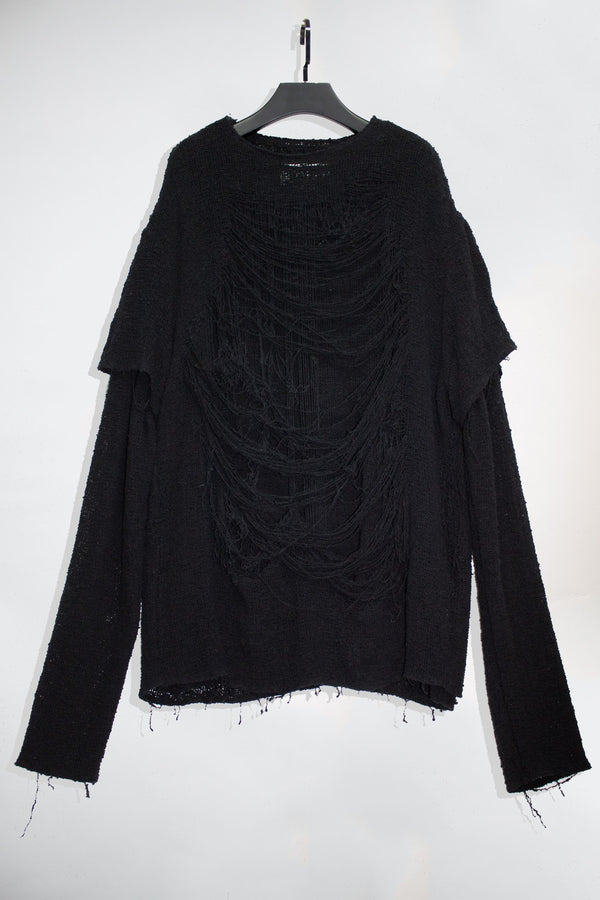 Distressed Knit Sweater - NELLY JOHANSSON
