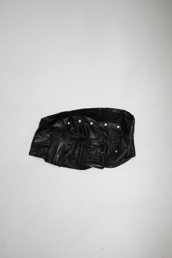 Wide Leather Belt - NELLY JOHANSSON