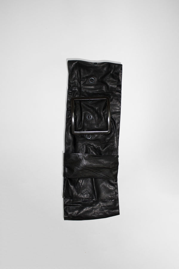 Wide Leather Belt - NELLY JOHANSSON