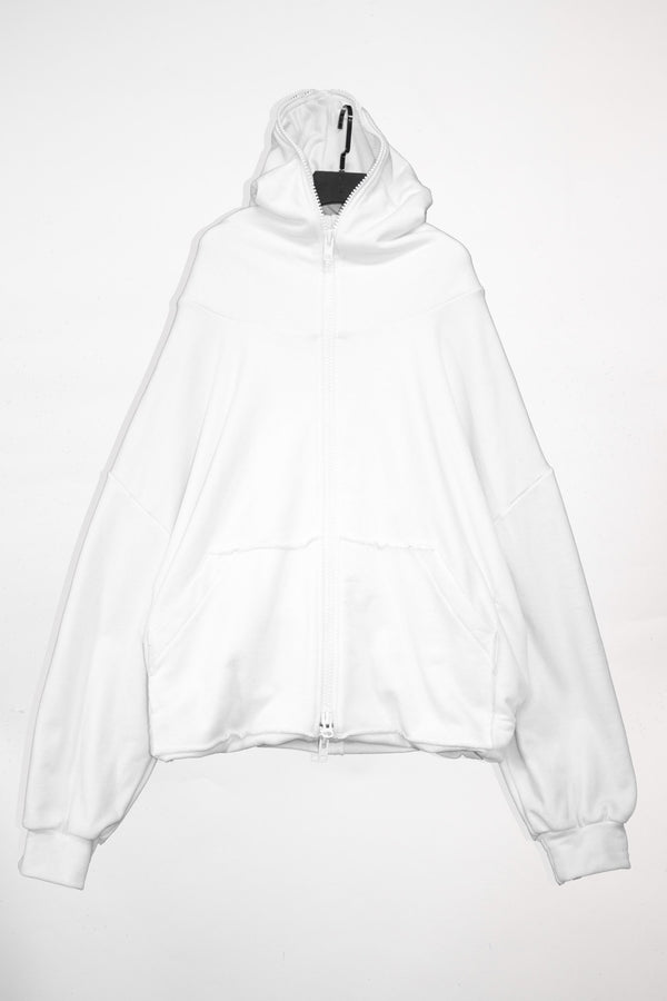 Oversized Folded Zipper Hoodie - NELLY JOHANSSON