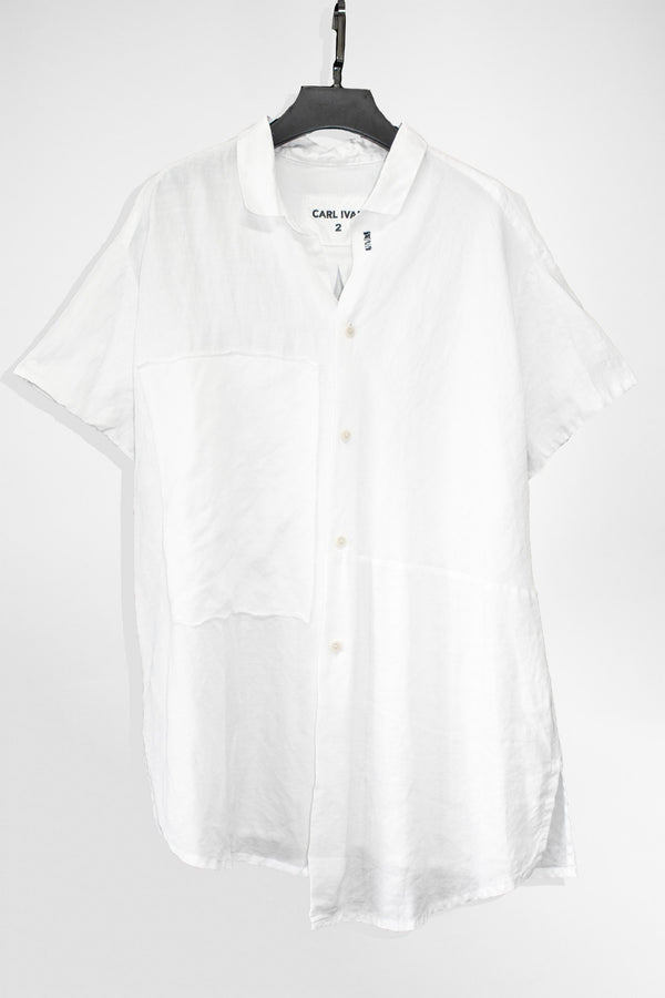 Asymmetrical Cuban Collar Shirt - NELLY JOHANSSON