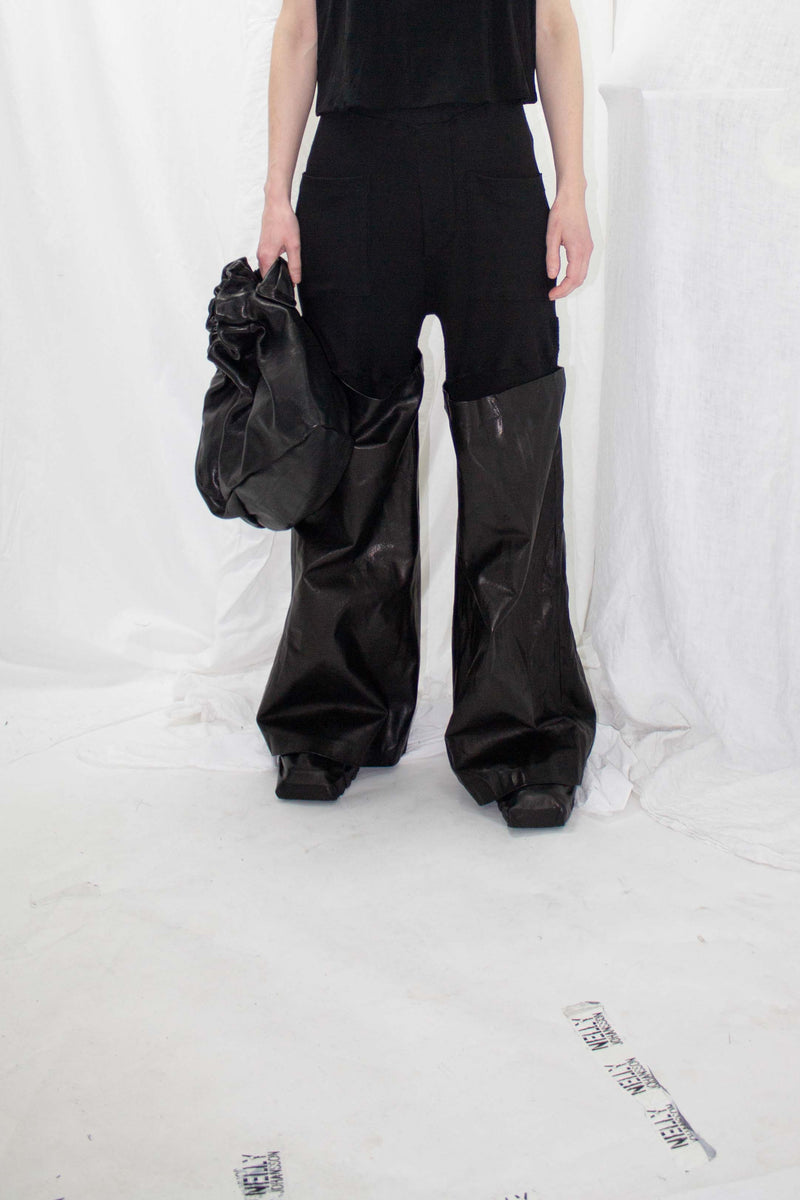 Convertible leather pants - NELLY JOHANSSON