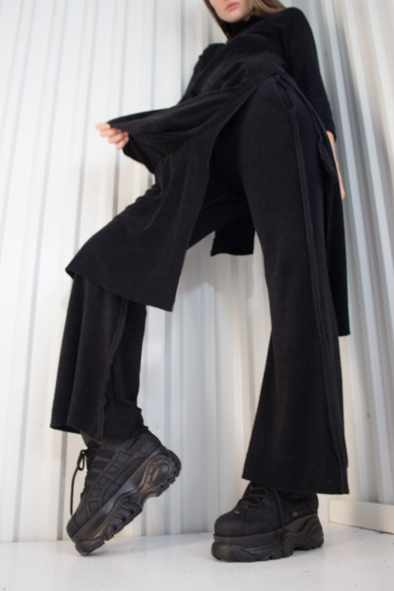 NELLY JOHANSSON FLARED VELOUR PANTS - NELLY JOHANSSON
