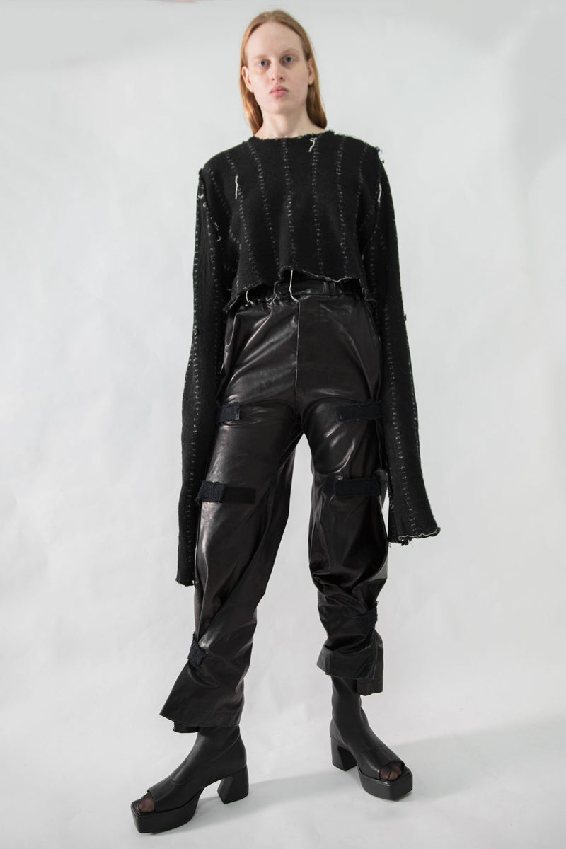 Wide Flared Leather Pants - CARL IVAR