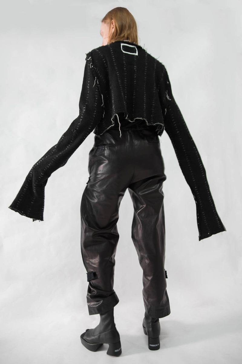 Wide Flared Leather Pants - CARL IVAR
