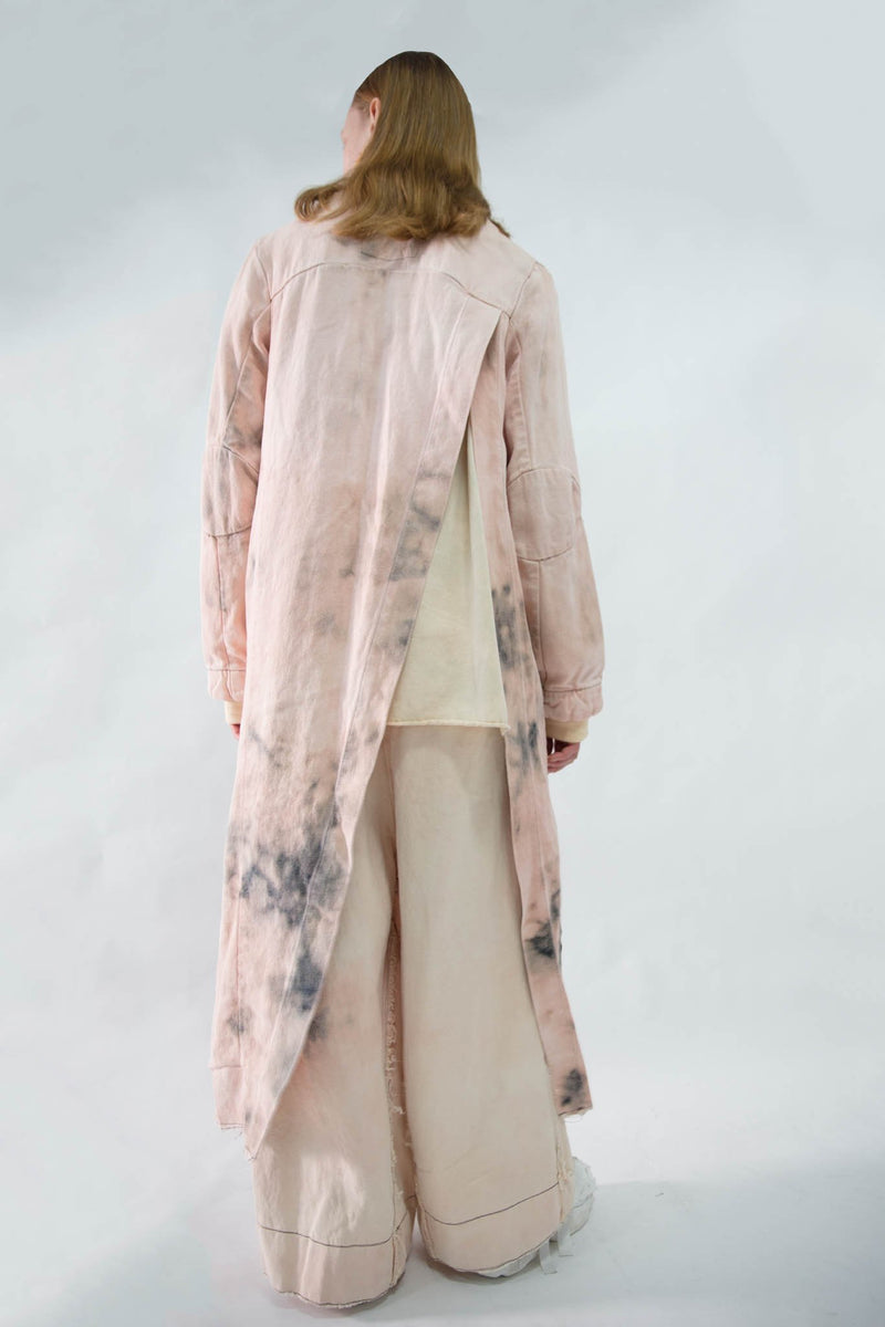 Split Back Hemp Denim Coat - NELLY JOHANSSON