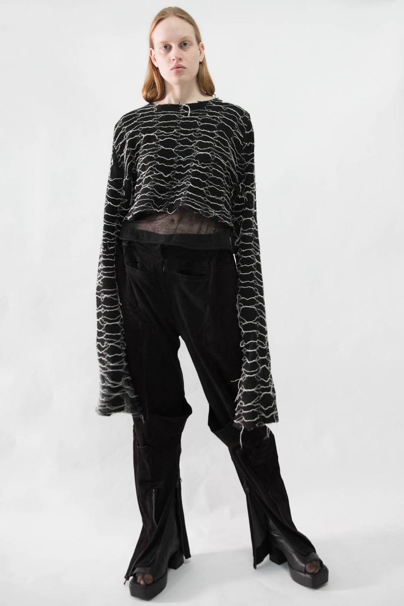 Stripe Embroidered Wool Sweater - CARL IVAR