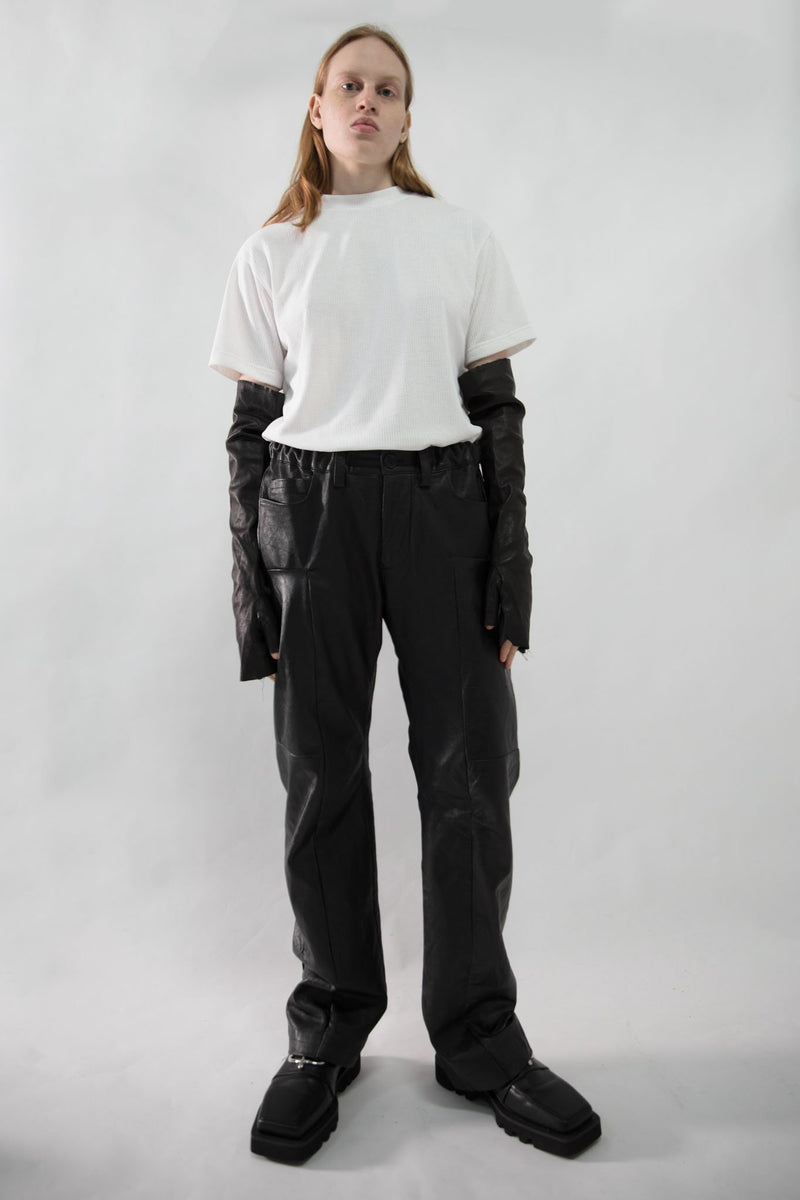 Straight Fit Leather Pants - NELLY JOHANSSON