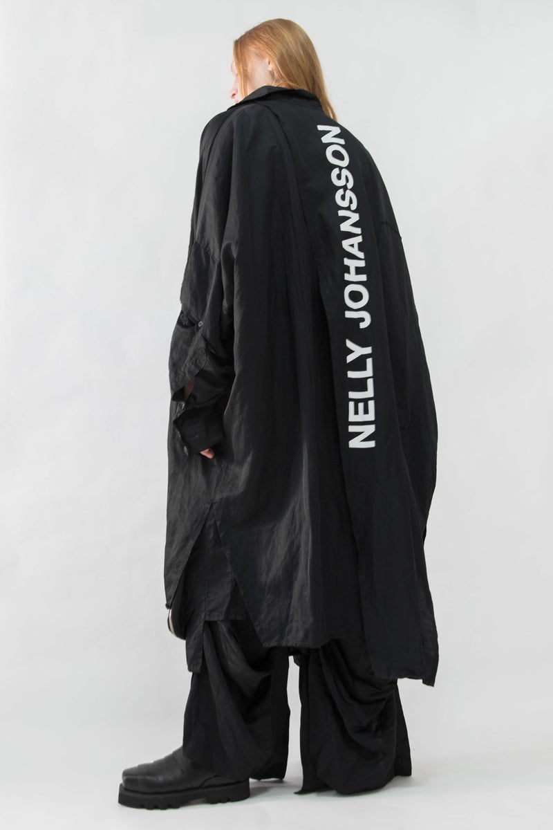 Logo Print Shirt Dress - NELLY JOHANSSON