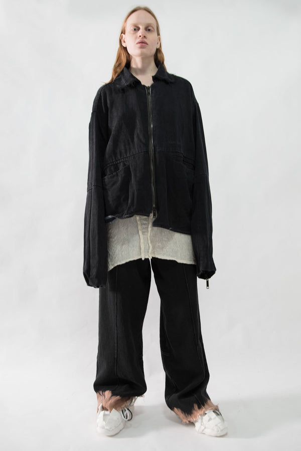 Baggy Bleached Hemp Jeans - NELLY JOHANSSON