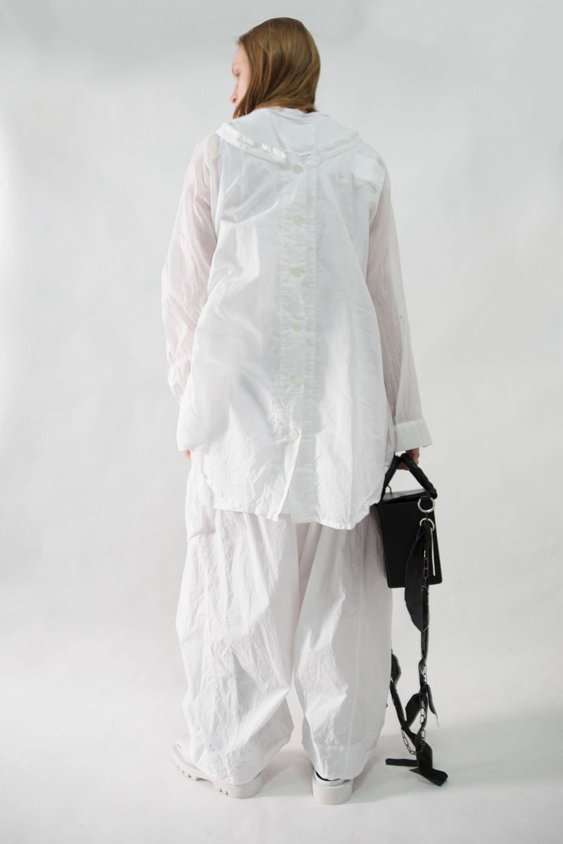 Wide Drawstring Cotton Pants - NELLY JOHANSSON