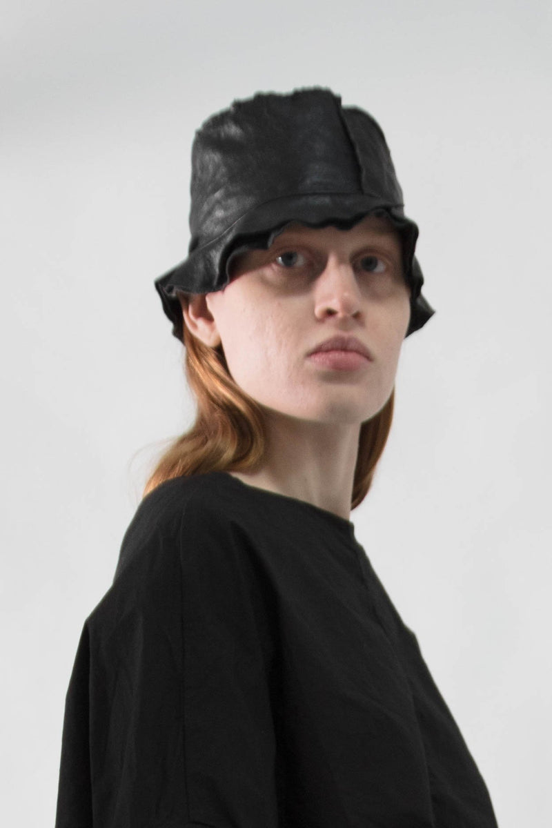 Leather Bucket Hat - NELLY JOHANSSON