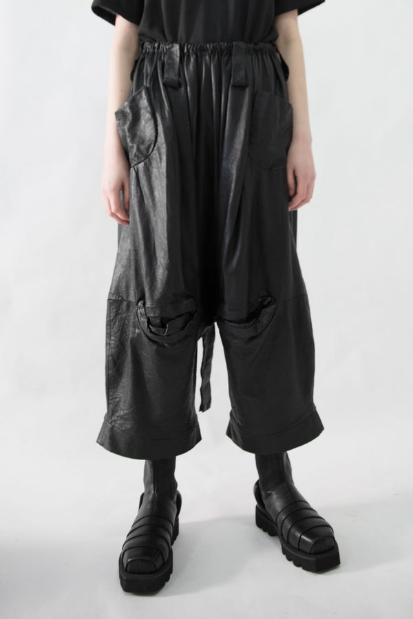Drop Crotch Leather Pants - CARL IVAR