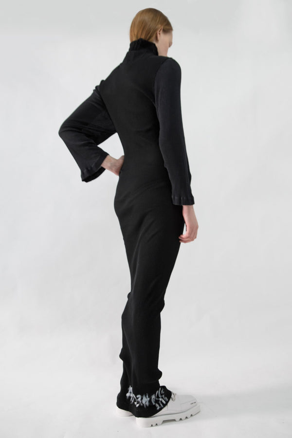 Pleated Long Sleeve Dress - CARL IVAR