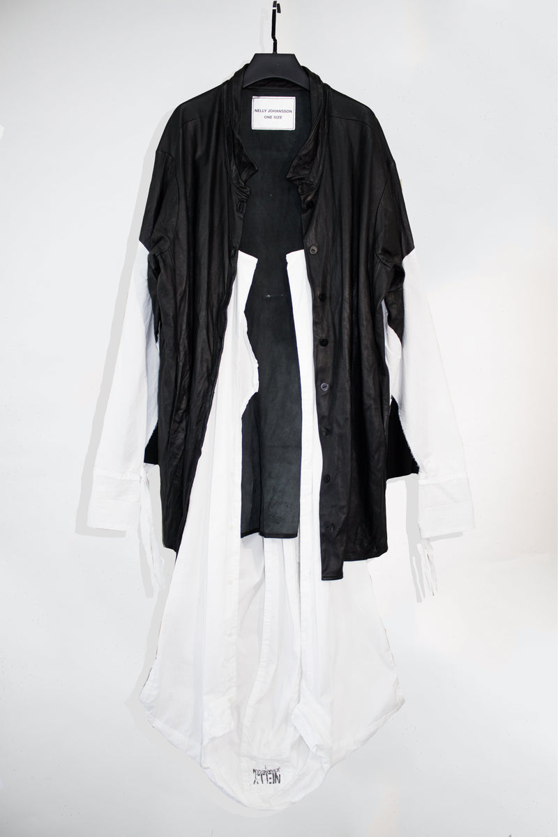 Leather Mix Shirt Dress - CARL IVAR