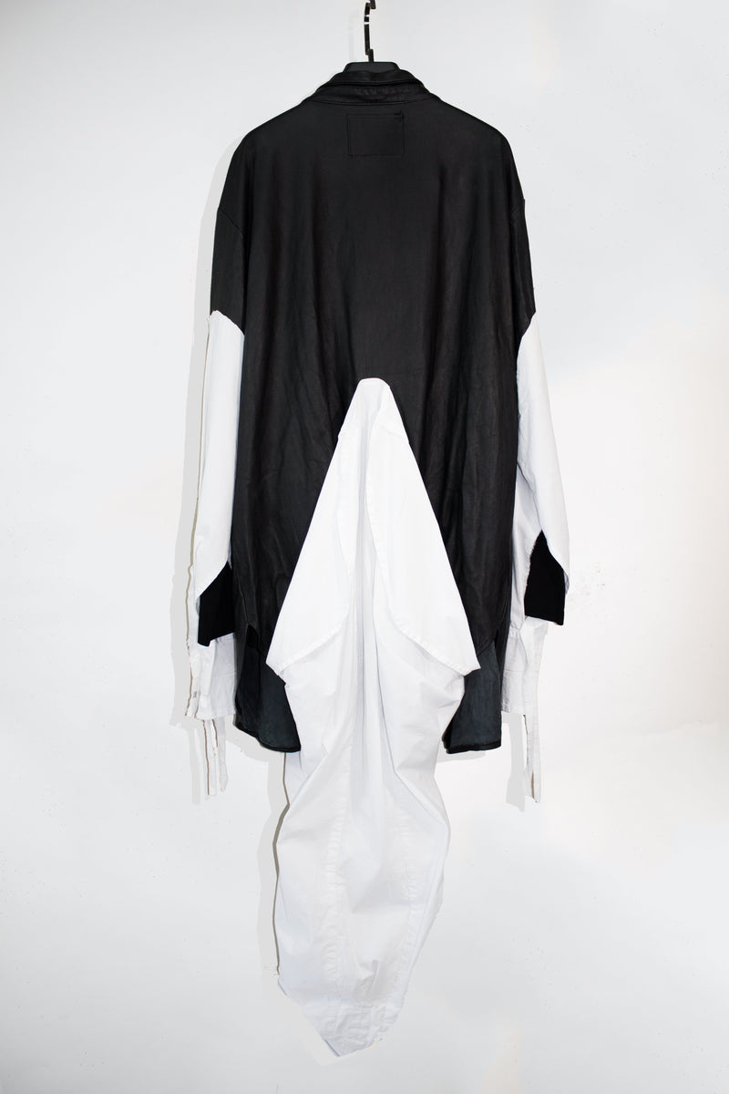 Leather Mix Shirt Dress - CARL IVAR