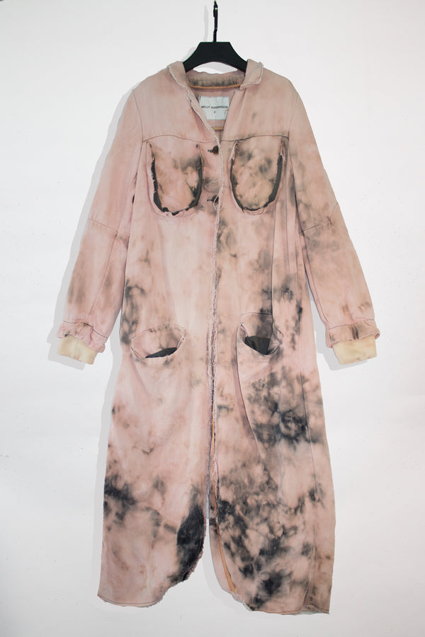 Split Back Hemp Denim Coat - CARL IVAR - carlivar - 