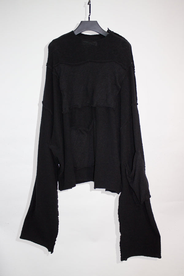 Patched High Neck Wool Sweater - CARL IVAR