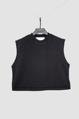 Perforated Crop Crew Neck Top - CARL IVAR