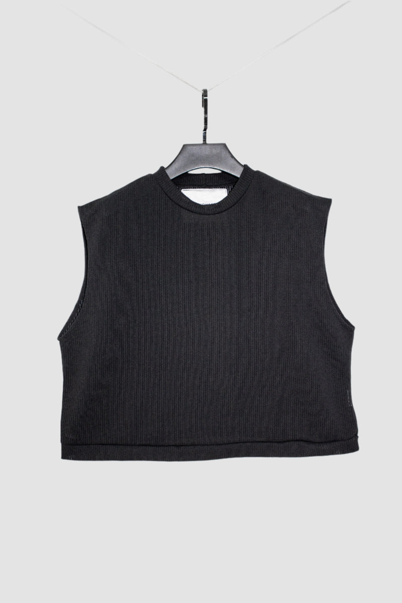 Perforated Crop Crew Neck Top - CARL IVAR