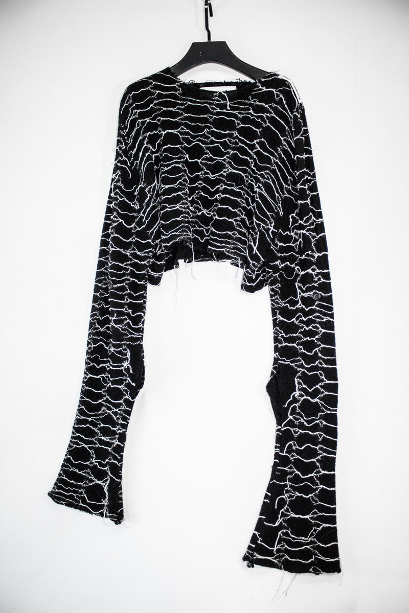 Stripe Embroidered Wool Sweater - CARL IVAR