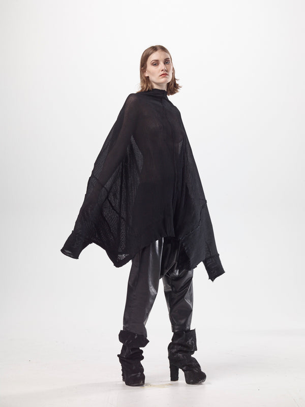 DROP CROUCH LEATHER TROUSERS - NELLY JOHANSSON