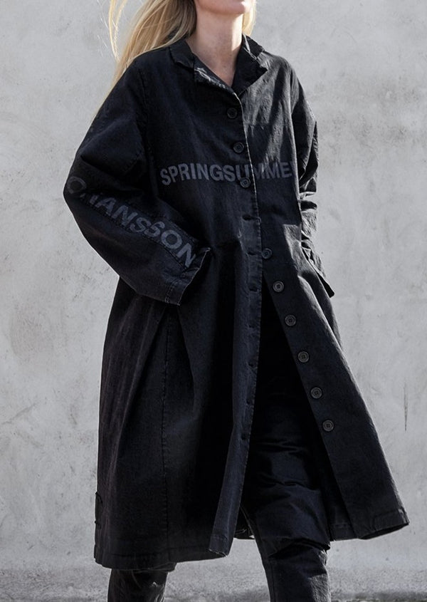 PRINTED DRAPE COAT - NELLY JOHANSSON