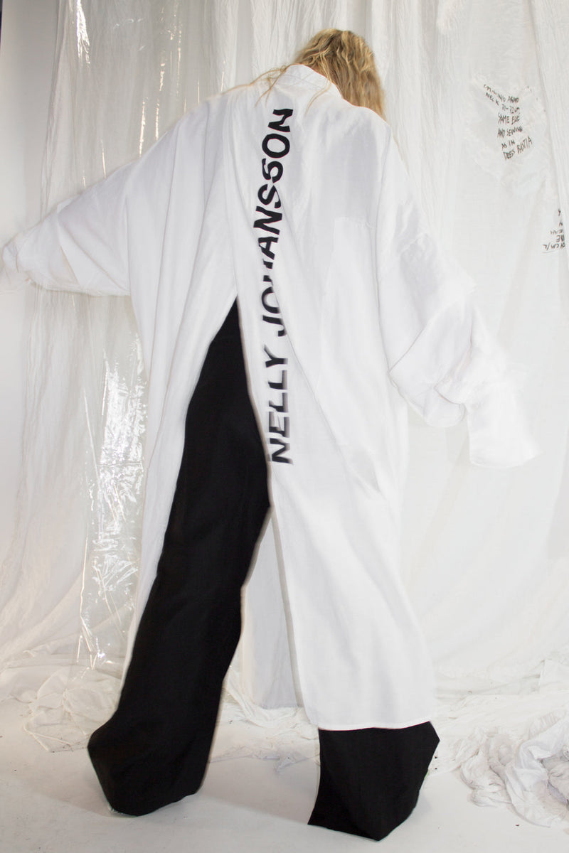 Logo Print Shirt Dress - NELLY JOHANSSON