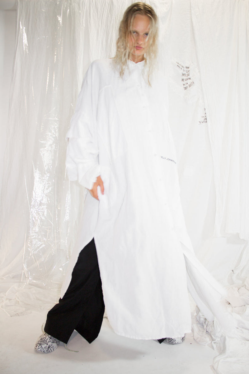 Logo Print Shirt Dress - NELLY JOHANSSON