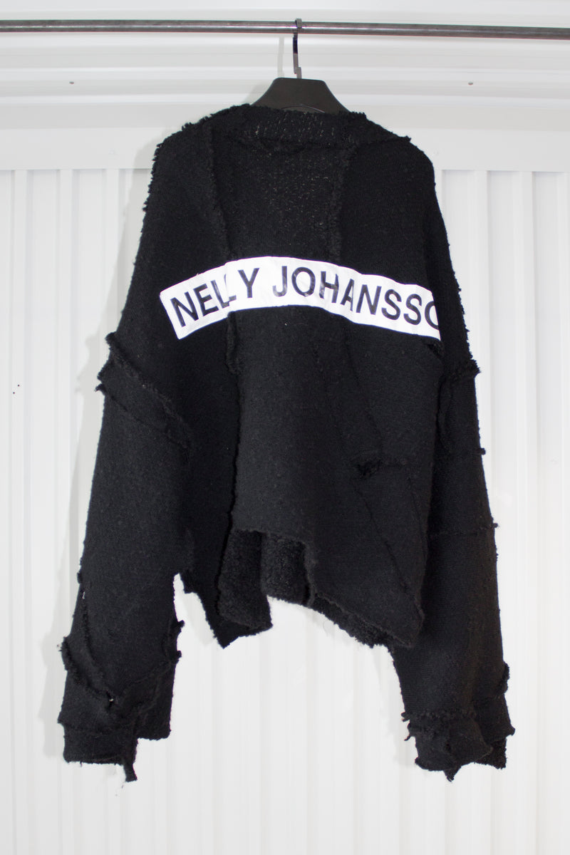 NELLY JOHANSSON HAND PATCHED WOOL SWEATER - NELLY JOHANSSON