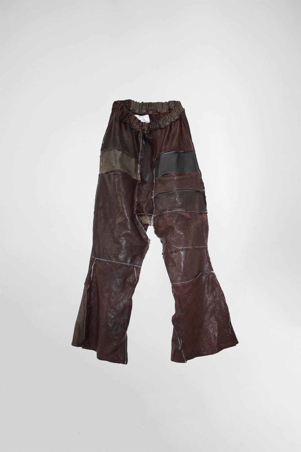 Flared Patchwork Leather Pants - NELLY JOHANSSON